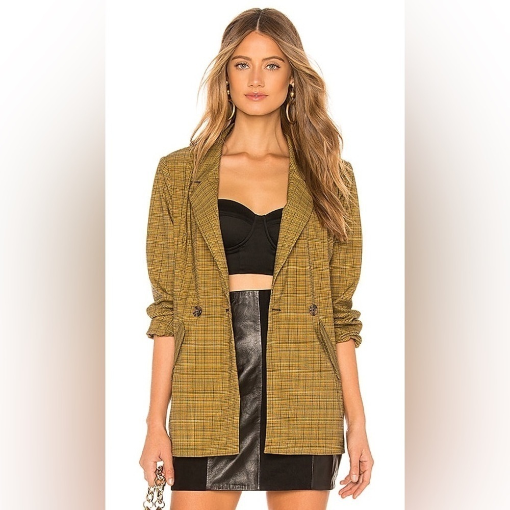 L’ACADEMIE Revolve Hanna Plaid Boyfriend Blazer Preppy Academia